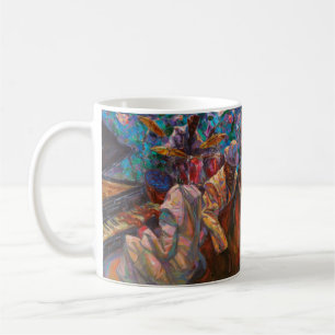 struktur, oljemålning, konst, jazz, blues, traditi kaffemugg