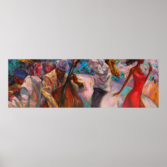 struktur, oljemålning, konst, jazz, blues, traditi poster (Framsidan)