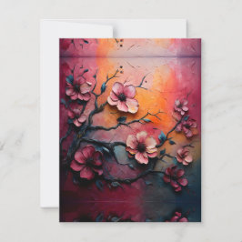 Struktur Pawarde Cherry Bossoms Julkort