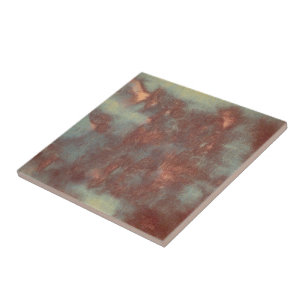Struktur Rustic Vintage Teal Brown Land Abstrakt Kakelplatta