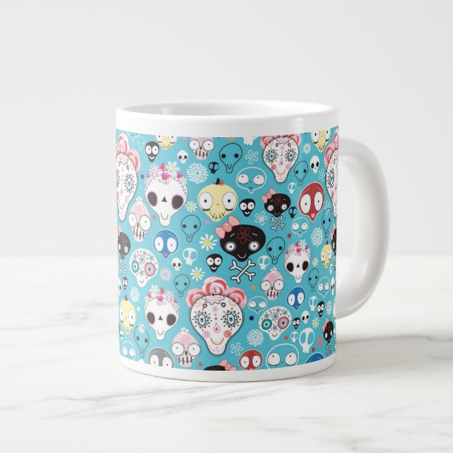 Struktur skrattskalle jumbo mugg (Framsida höger)