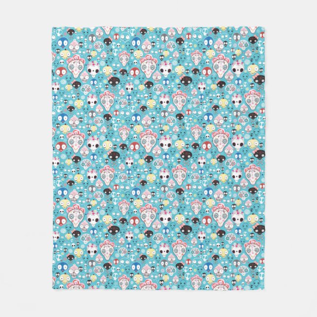 Struktur som skrattar skallen fleecefilt (Framsidan)