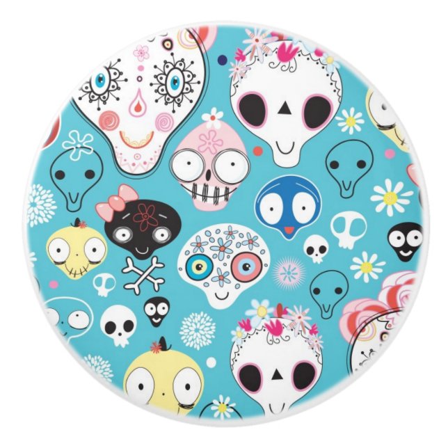 Struktur som skrattar skallen knopp (Framsidan)