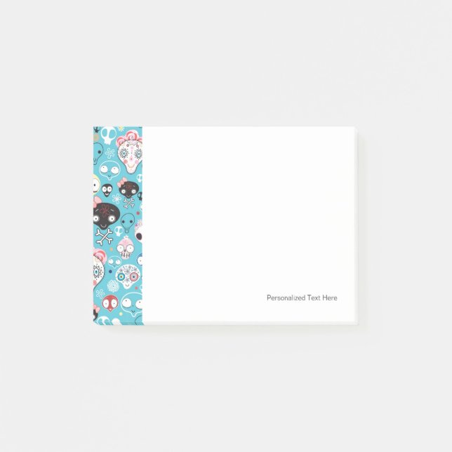 Struktur som skrattar skallen post-it block (Framsida)