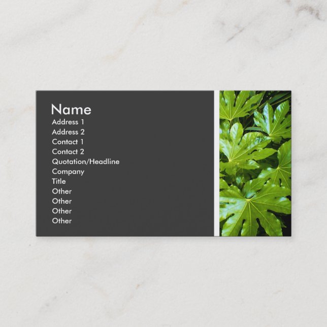 Struktur Tone (Löv) II Visitkort (Framsida)