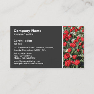 Struktur Tone - Red Tulips Visitkort
