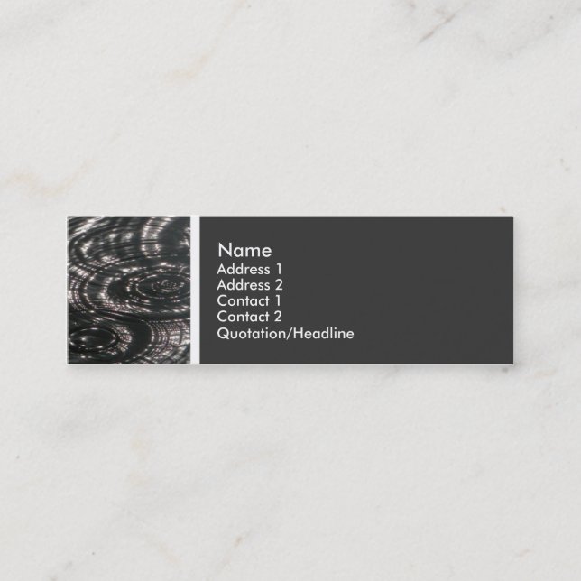 Struktur Tone (regn på en damm) II Mini Visitkort (Framsida)