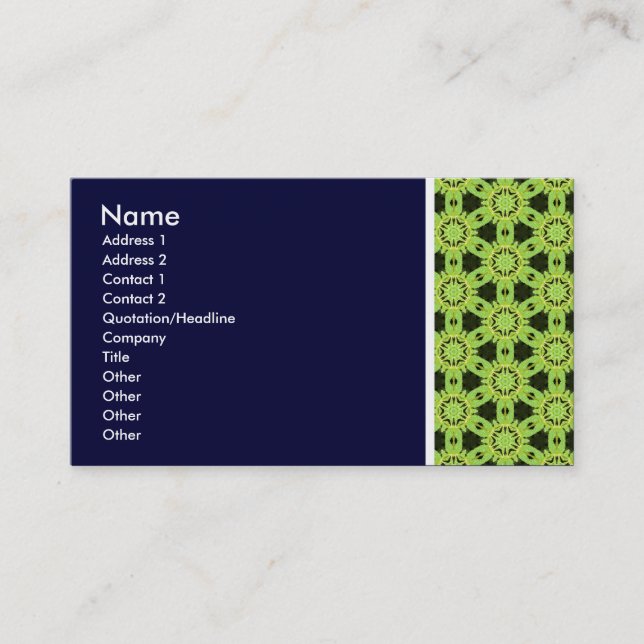Struktur Tone - Terrazzo 010- Deep Navy Visitkort (Framsida)
