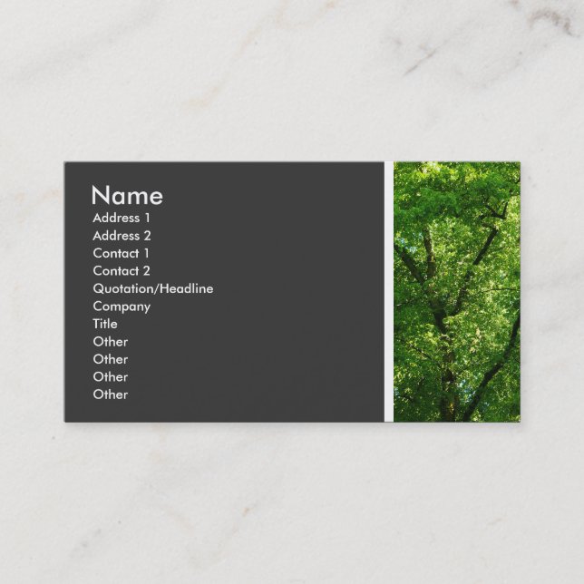 Struktur Tone (Träd III) Visitkort (Framsida)