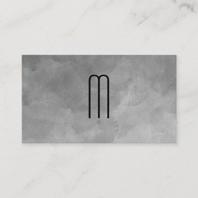 Struktur Watercolor Monogram Visitkort (Framsida)