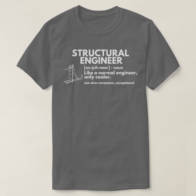 Strukturell Ingenjör-definitionsteknik T Shirt (Design framsida)