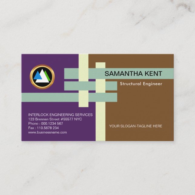 Strukturell Interlocking fogar ihop att iscensätta Visitkort (Framsida)