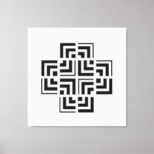 Strukturerad geometri Modern Canvastryck