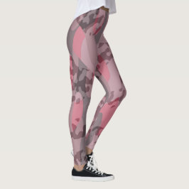strukturerad rosa och mauve kamouflage abstrakt leggings