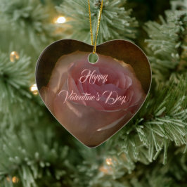 Strukturerad Rosa Ros Ornament