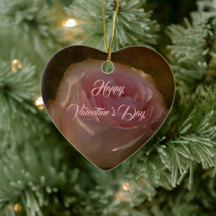 Strukturerad Rosa Ros Ornament