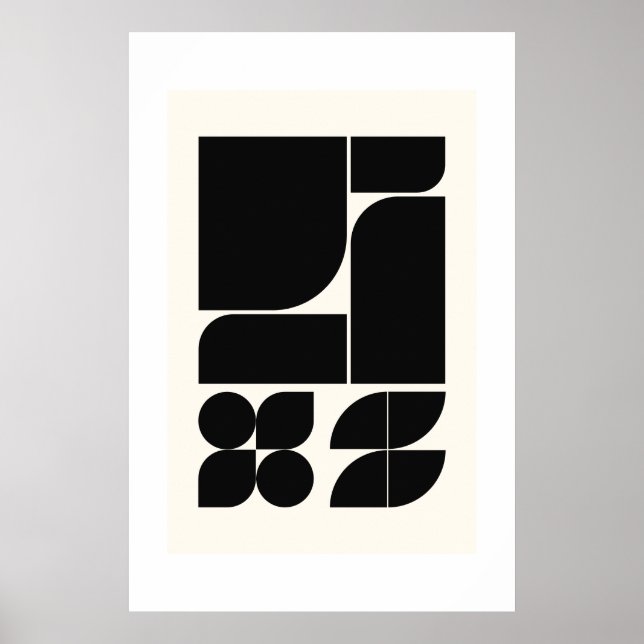 Strukturerad rytm: Geometrisk väggkonst i mitten a (Framsidan)