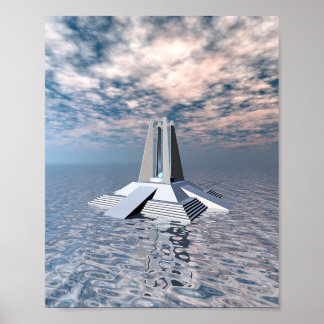 Strukturerad torn av Atlantis Poster