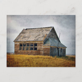 Strukturerad Vintage skolhus vykort