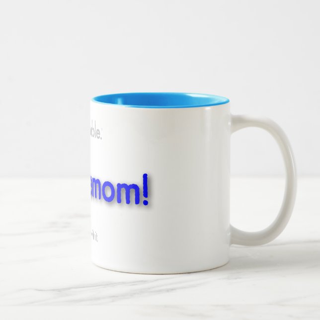 strul mamma! - basic blue Två-Tonad mugg (Höger)