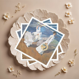 Strullande längs kusten, Joaquín Sorolla Pappersservett