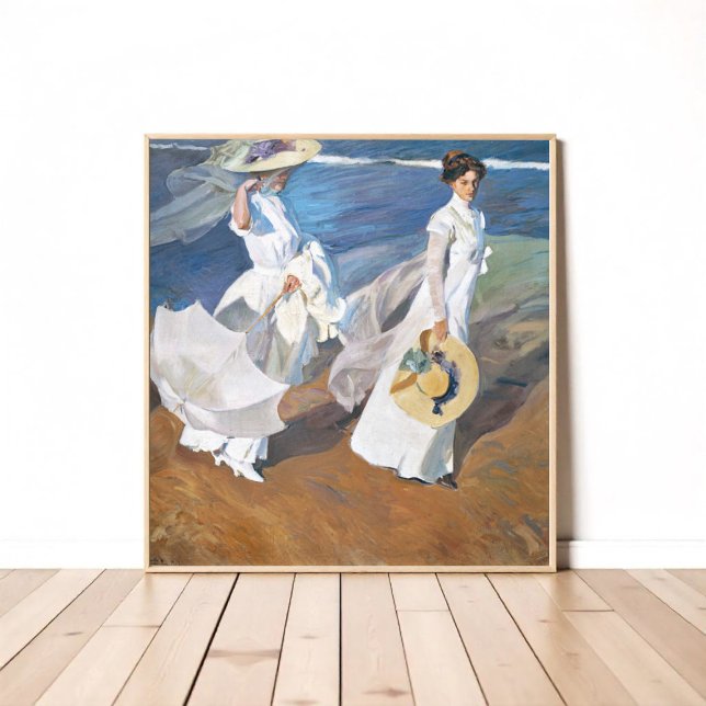 Strullande längs kusten, Joaquín Sorolla Poster (Skapare uppladdad)