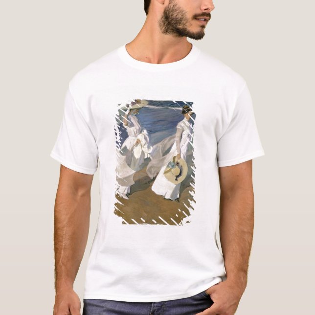 Strullande längs Seashore, 1909 T-shirt (Framsida)