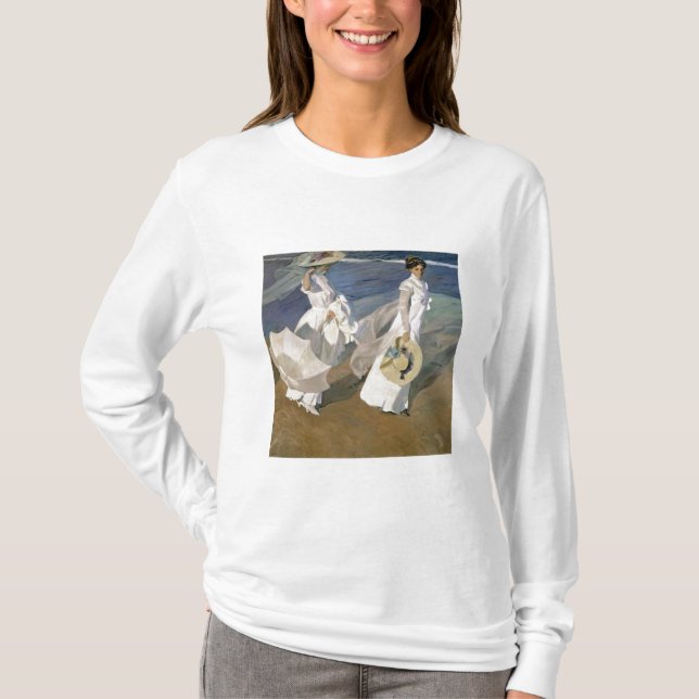Strullande längs Seashore, 1909 Tee (Framsida)