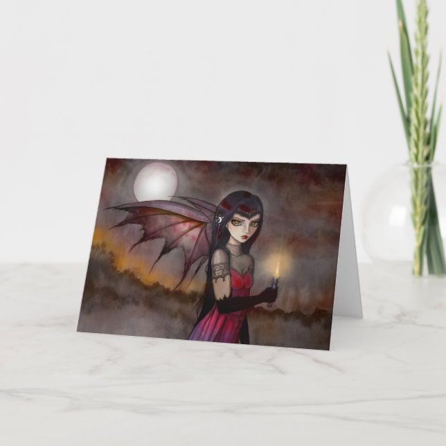 Strullande Victoria Vampire Greeting Card Kort (Framsida)