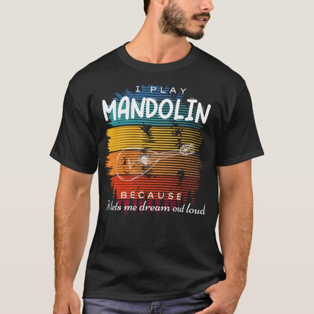 Strumma drömmar: Mandolins Musical Reverie T Shirt (Framsida)