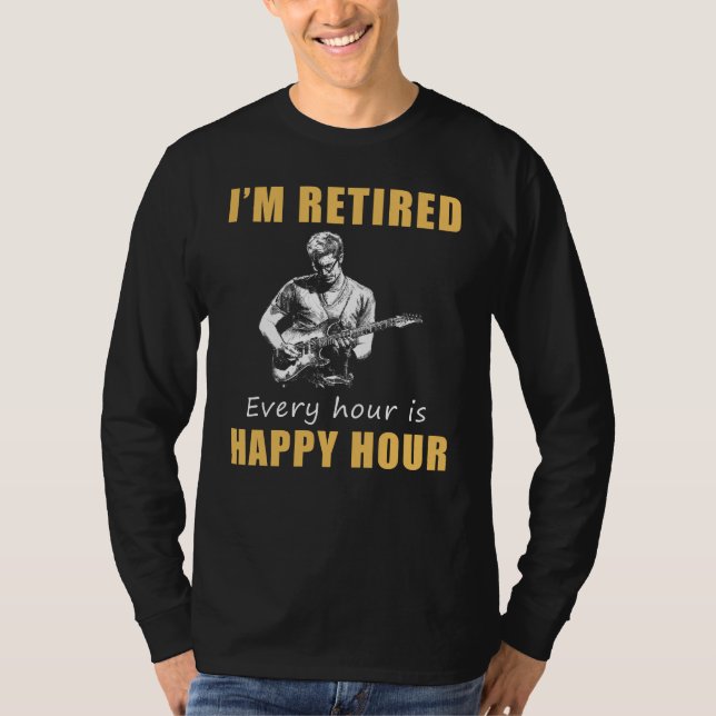 Strumma genom Pension Bliss! Lycklig Hour Gui T Shirt (Framsida)