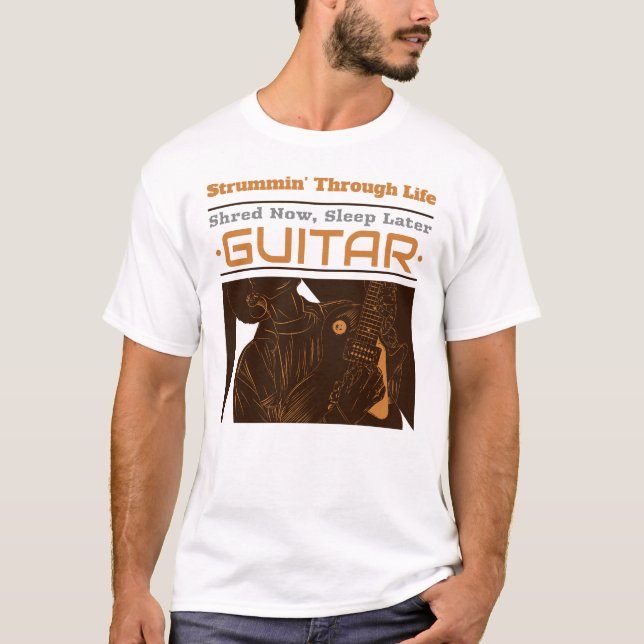 Strummin, genom livstid, utsöndrad nu t shirt (Framsida)