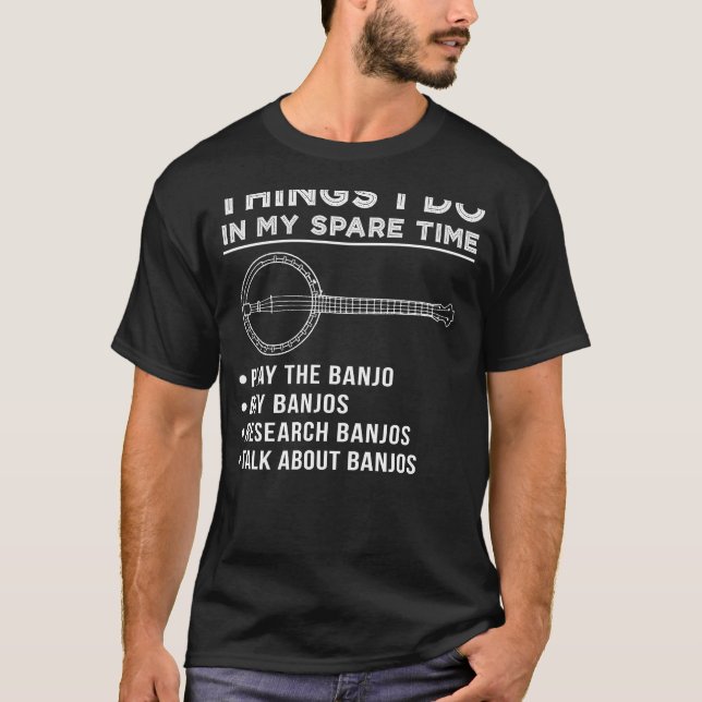 Strumming Banjo Enentusiasm: Embrace the Melodic J T Shirt (Framsida)