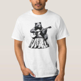 Strumming Bear - Acoustic Wilderness Vibes T-Shirt