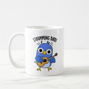 Strumming Bird Funny Animal Pun Kaffemugg