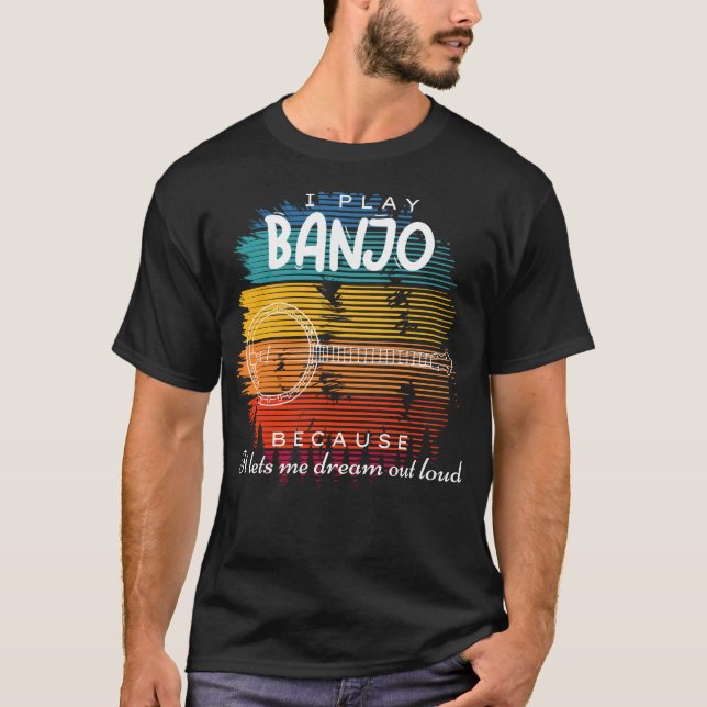Strumming Dreams: Banjos Melodic Reverie T Shirt (Framsida)