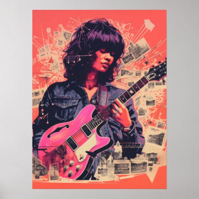 Strumming Elegance: Konsten Sten Poster (Framsidan)