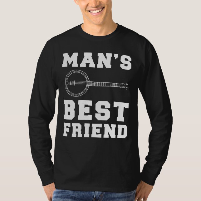 Strumming Smiles: Banjo - Mans Best Friend Tee för (Framsida)