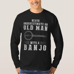 Strumming Strings and Chuckles: Old Mans Banjo Ski T Shirt