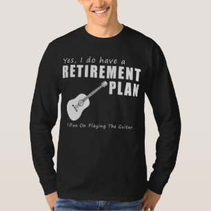 Strummning in i Pension Roligt: Guitar Spelande Fu T Shirt