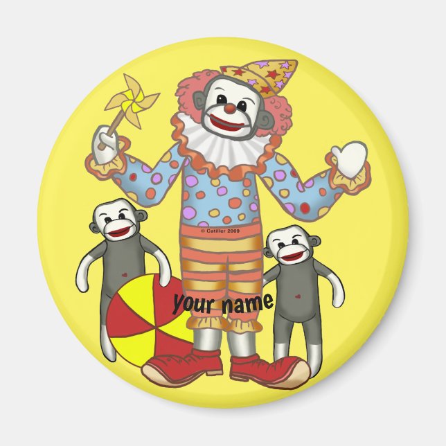 Strumpa Apa Clown Magnet (Framsidan)