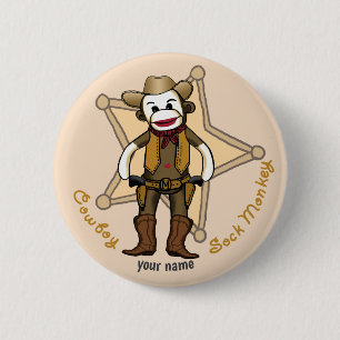 Strumpa Apa Cowboy pin knapp