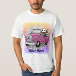 Strumpa apa kör bil t-shirt