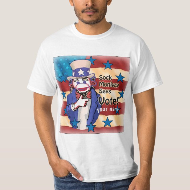 Strumpa Apa Röst   T Shirt (Framsida)