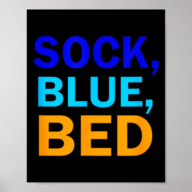 Strumpa Blå Säng _ Awesome Strumpa Blå Säng  Poster (Framsidan)