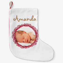 Strumpa för foto för julbärkran