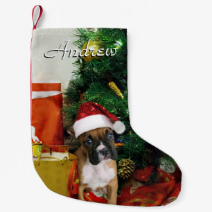 Strumpa för julboxarehund