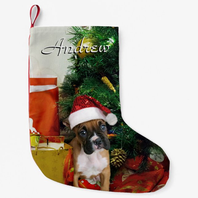 Strumpa för julboxarehund (Framsidan)