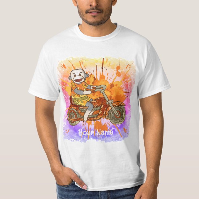 Strumpapa Motorcykel Motorcyklist t-shirt (Framsida)
