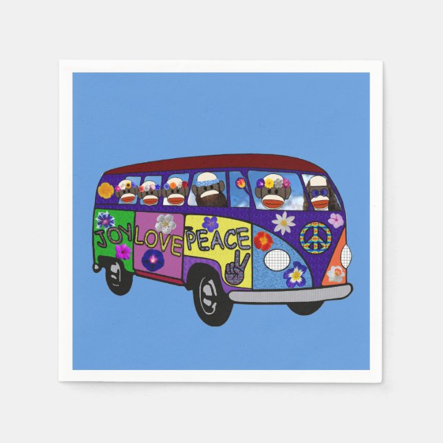 Strumpby Peace Buss Cocktail Servetter (Framsidan)